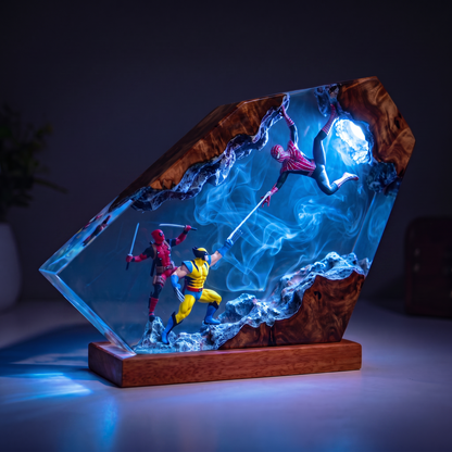 Web Incursion Resin Diorama Lamp